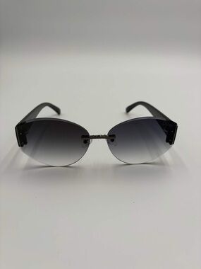 Dior Women's Gray Black Gradient Rimless Sunglasses